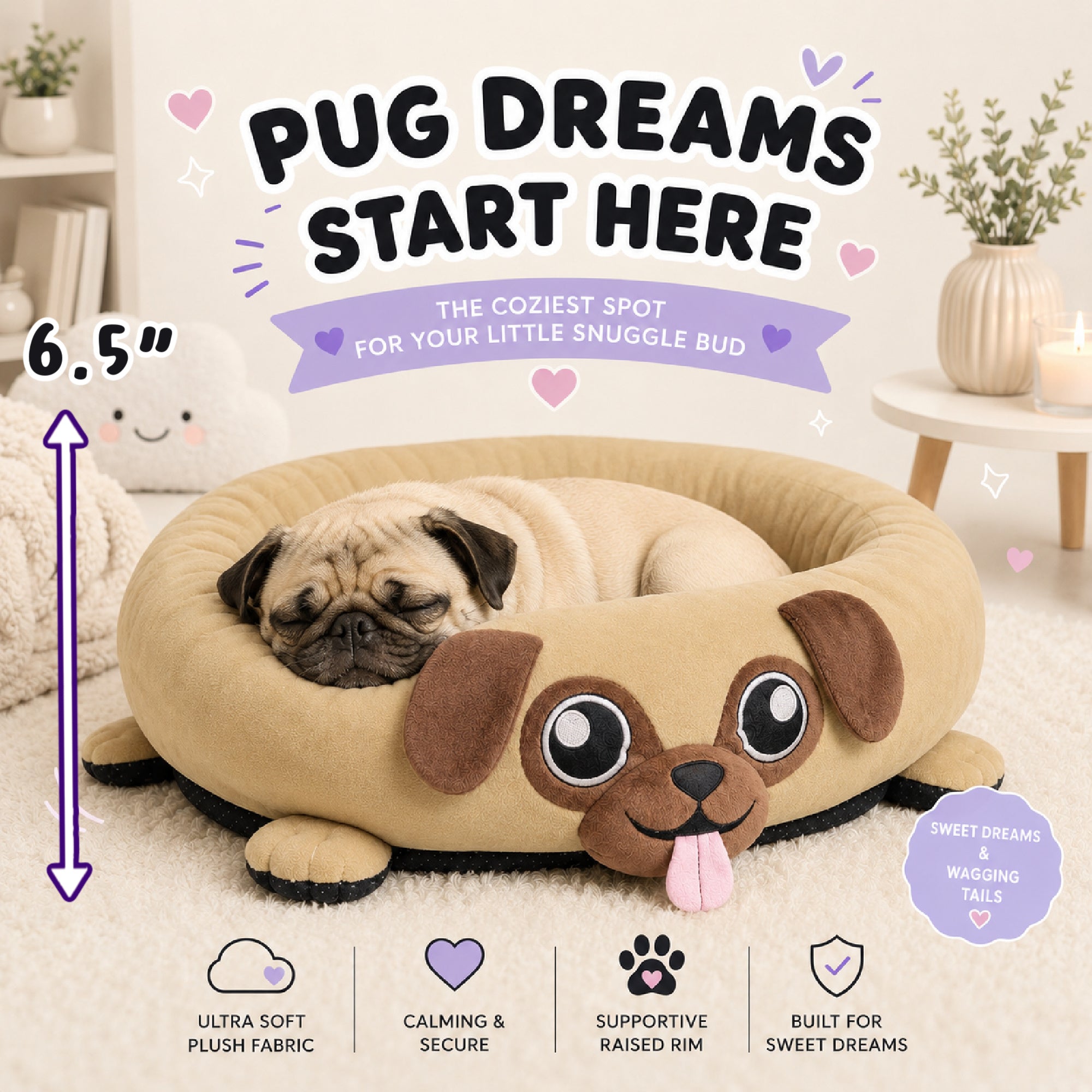 Pudgy Dog Bed (Fawn)