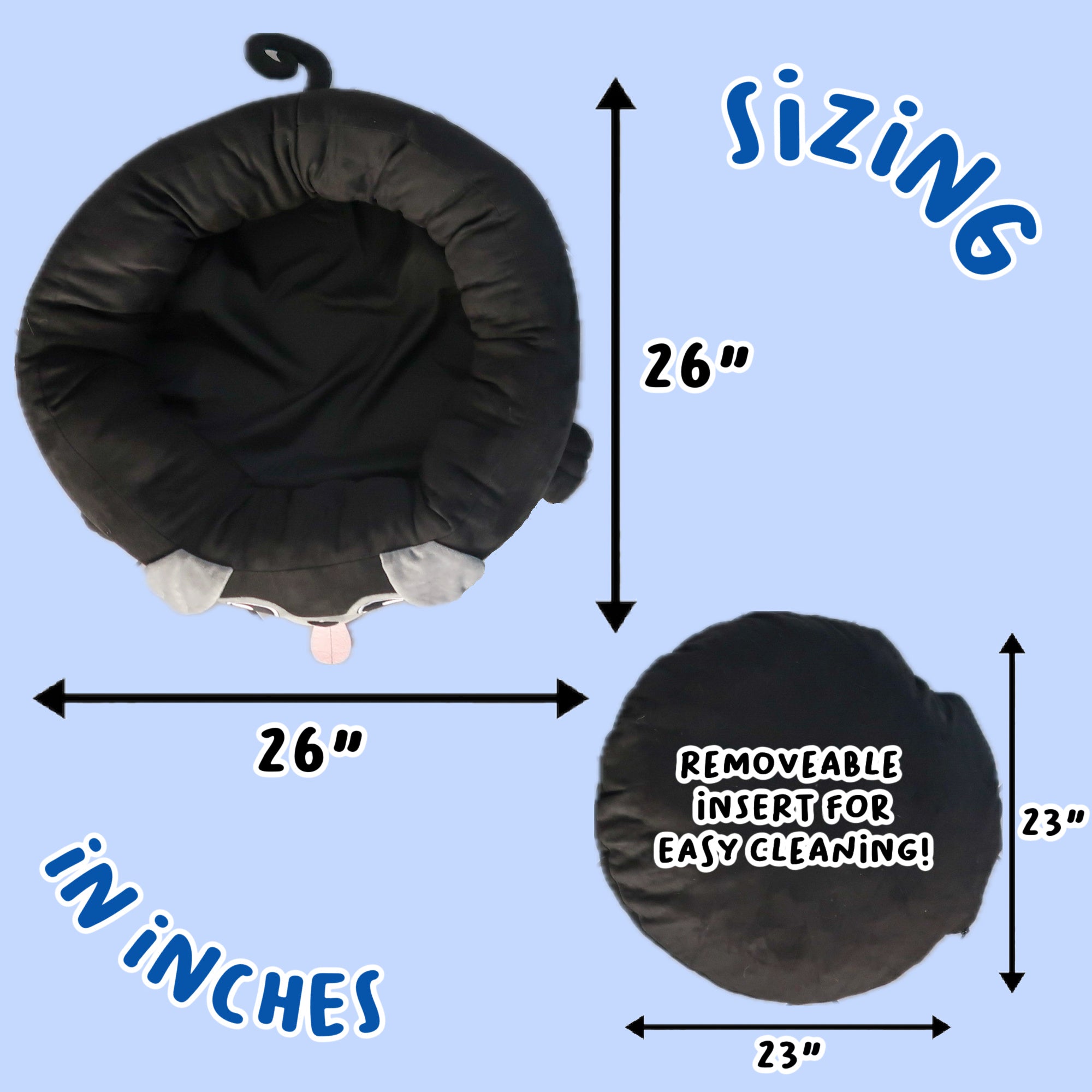 Nubbers Dog Bed (Black)
